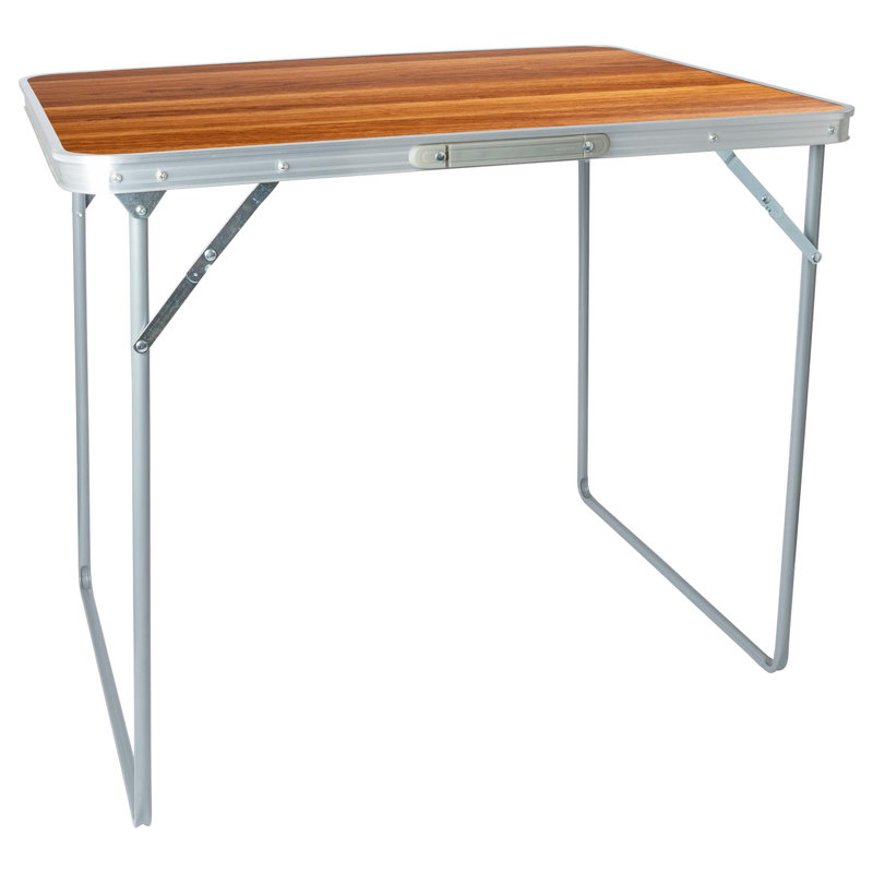 Wood Metal Folding Outdoor Camping Table , 80cm cm W 60cm cm D, Wood