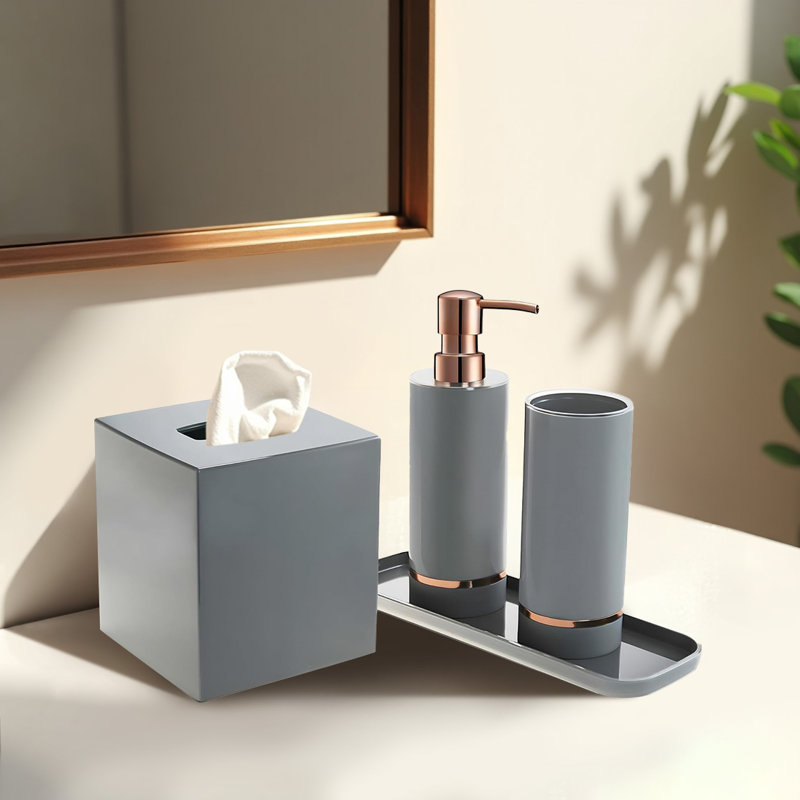 Ensemble d'accessoires de salle de bain McClean, Gris vif