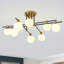 Plafonnier semi-encastré 8 lumières Mid-Century