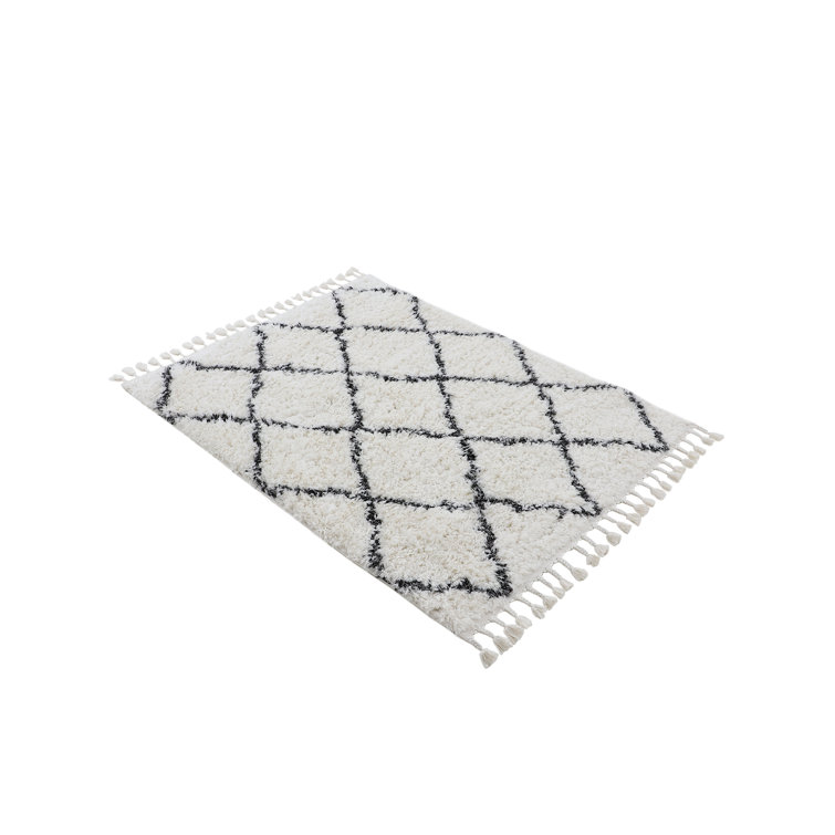 Eddy Shaggy Boho Black Rug