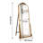 Rudney Arch Gold Full Length Mirror with Stand Baroque Decor 67''H
