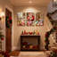 «Christmas Santa Crafting Christmas Soap In Workshop», ensemble de 3 impressions murales sur toile-1669308775