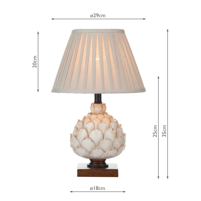 Ridgeview Resin Table Lamp, 45 cm H