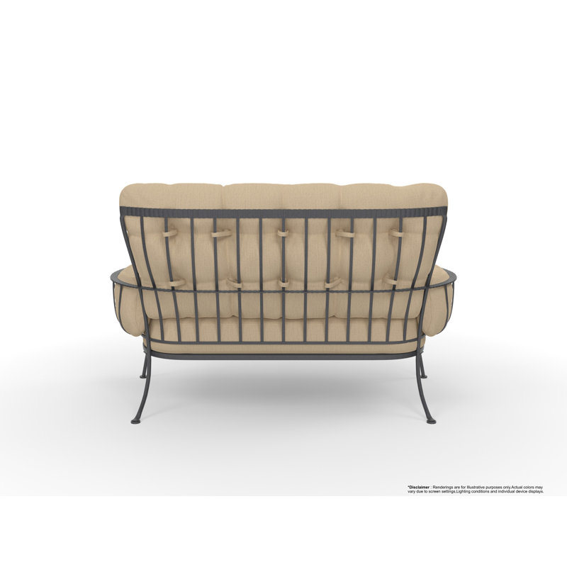 Monterra Outdoor 2 - Seat Loveseat, Graphite, Flagship Stone Sunbrella®