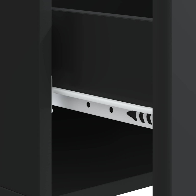 Coffee Table with Storage, 40cm H x 50cm L x 49cm W, Black