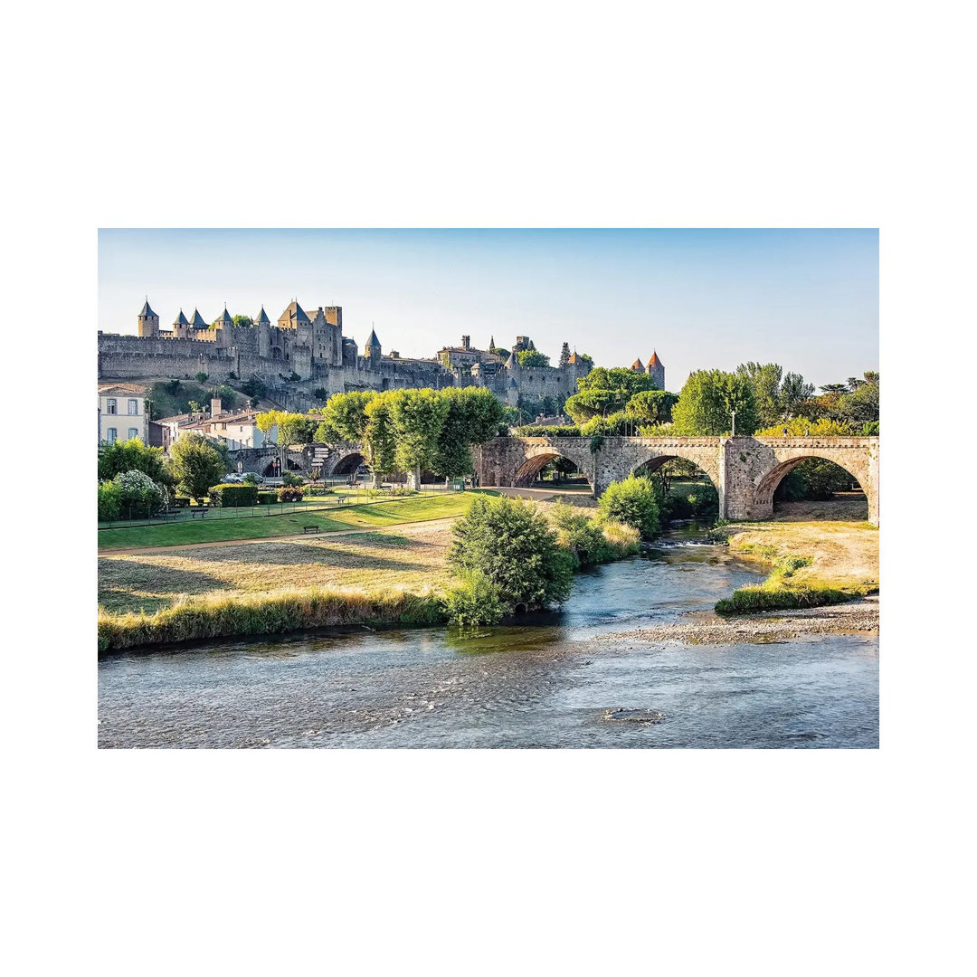 Carcassonne Festung von Manjik Pictures - No Frame Gallery-Wrapped Canvas Giclée on Canvas