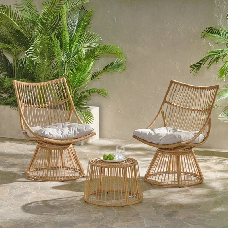 Chaise et table d'appoint, ensemble de patio extérieur