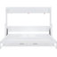 Grand lit mural blanc avec charnières hydrauliques, spacieux et fonctionnel, capacité de poids de 600 lb, rangement pour matelas inclus, convenant aux intérieurs industriels, bureau de levage suggéré de 10 pouces, option pour les chambres,-947885910-947885908