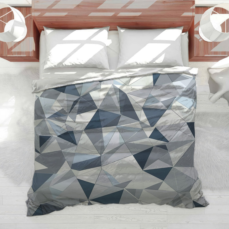 Geometric Bedding Abstract Comforter Modern, King Comforter