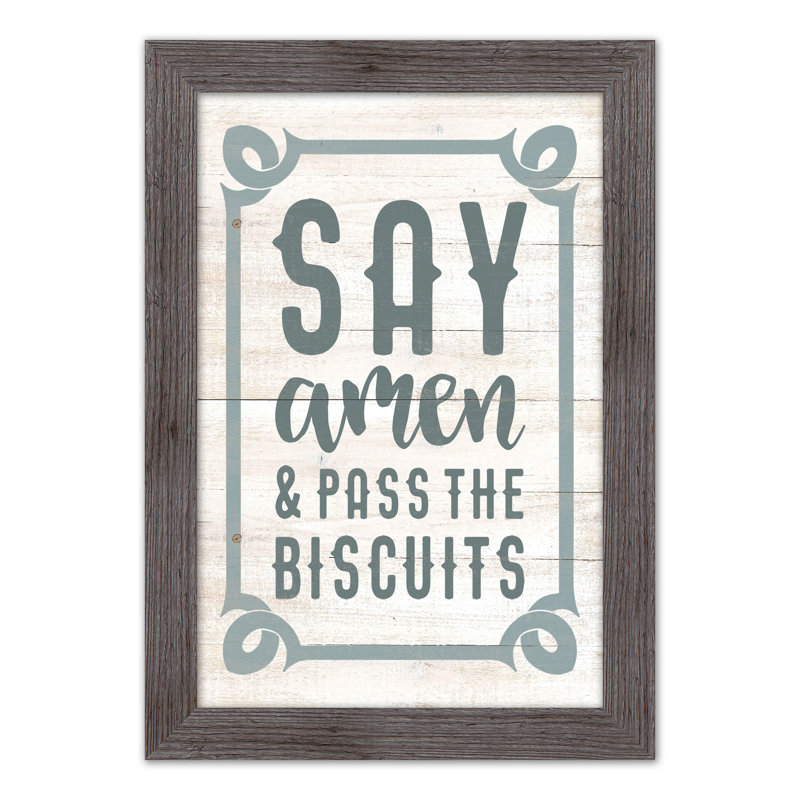 Say Say Pass Biscuits, reproduction encadrée, H 24 po x l 16 po x P 0,75 po