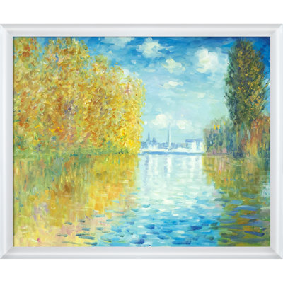 «Autumn at Argenteuil» par Claude Monet - Peinture sur toile encadrée