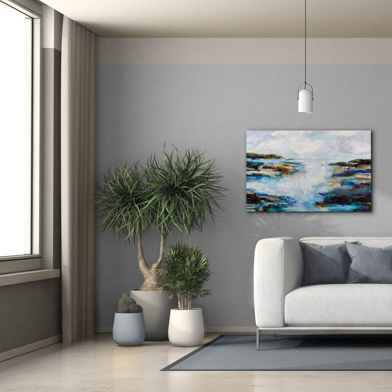 «Morning Fog» par Jeanette Vertentes, art mural sur toile, H 26 po x l 40 po x P 1,5 po