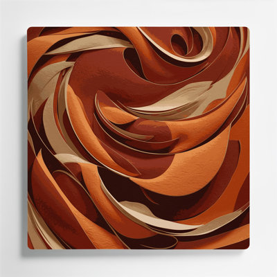 Abstract Landscape 14 Brown Metal Wall Art