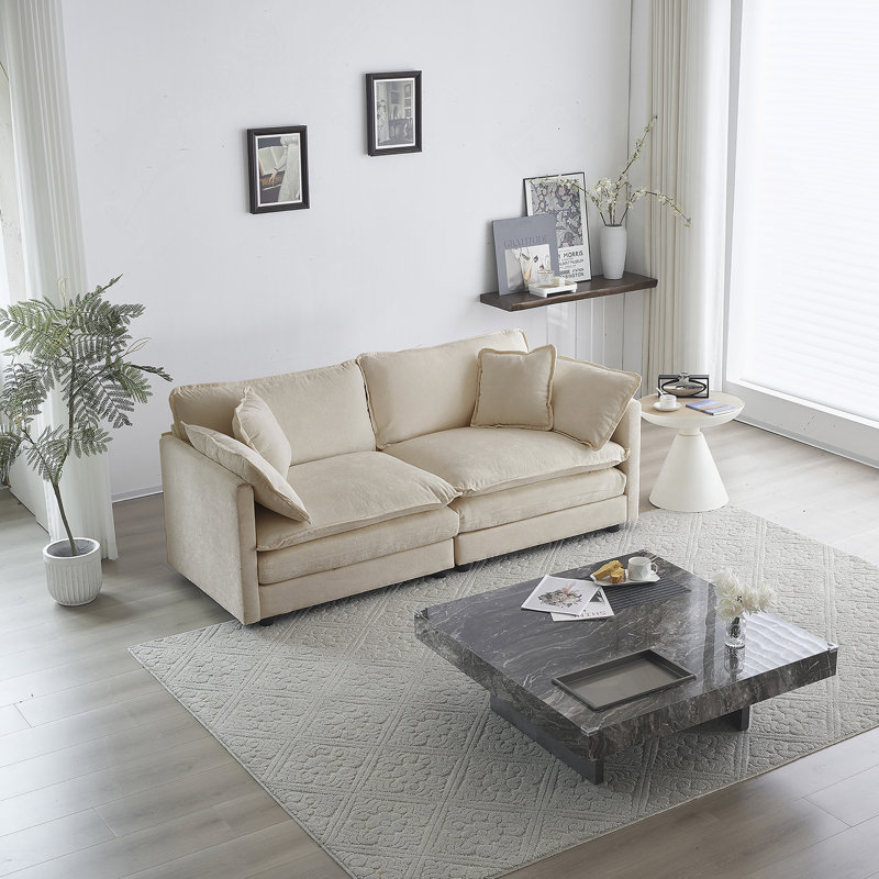 Modern Fabric Loveseat Sofa Couch