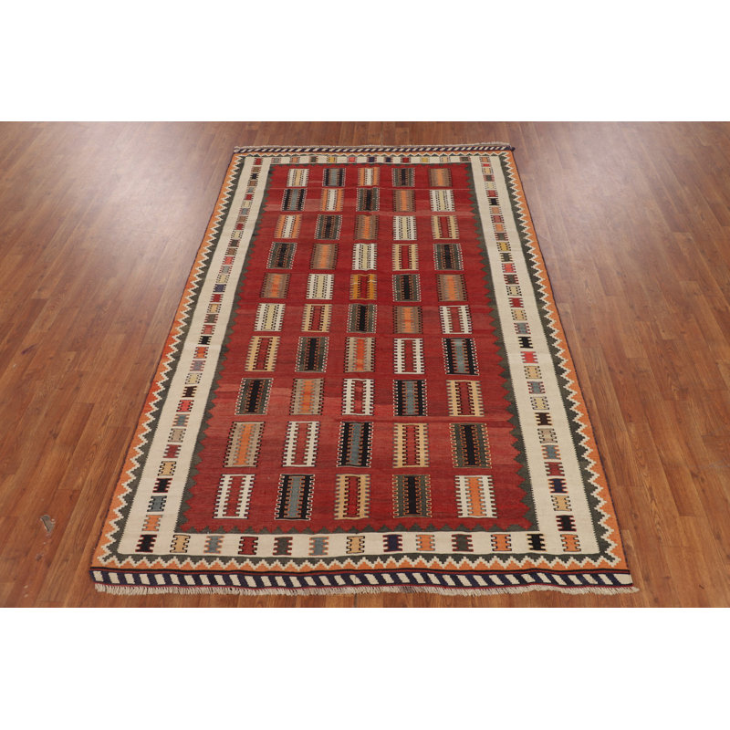 Tapis rouge Kilim 5 x 8