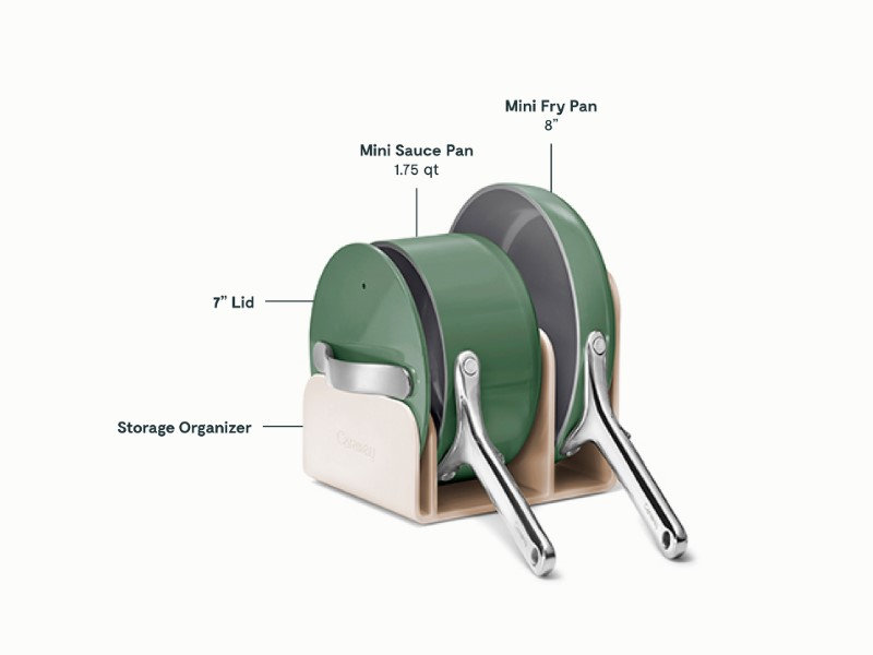 Caraway Ceramic Non-Stick Mini Duo Cookware Set, Sage