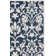 Tapis bleu marine / ivoire Ishee