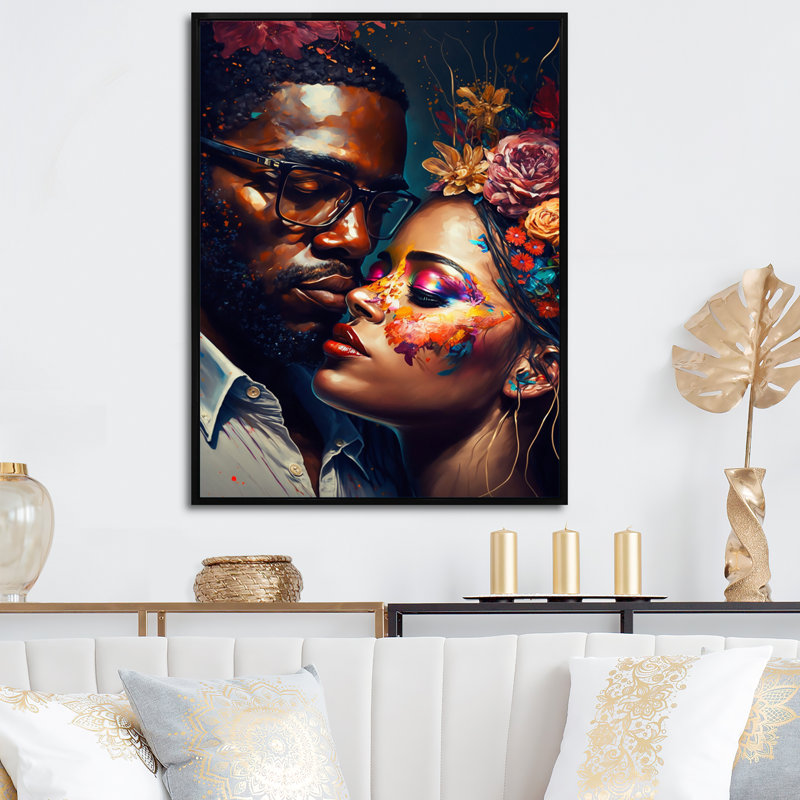 - Art mural traditionnel sur toile, H 20 po x l 12 po x P 1 po, Toile avec cadre flottant noir