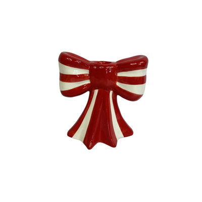 14 cm H Ceramic Tabletop Candlestick Holder with Candle Included