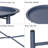 Annaleese Small End Table Set Foldable Tray X-shaped Cross Leg Side Table-1967426584