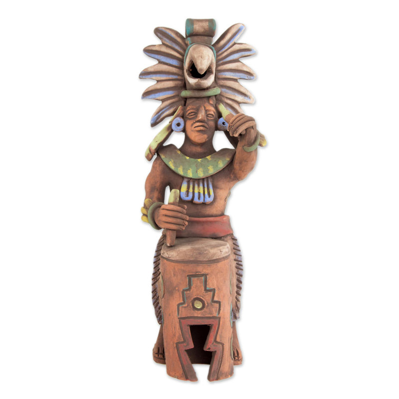 Figurine de batteur Fazli Aztec Huehuetl