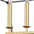 36-Inch 6-Light Island Chandelier, Satin Gold and Black Finish – Modern Rectangular Pendant Light for Dining Room or Kitchen