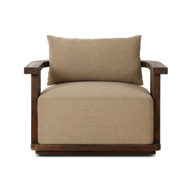 Tahana Outdoor Teak Armchair, Olympia Canvas