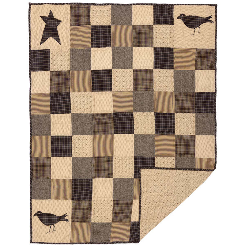 Full Size Reversible Cotton Kids Unisex Quilted Throw