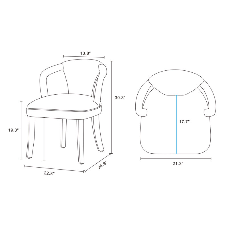 Elianni Modern Tweed Upholstered Dining Armchair in, Silver Lining, 1