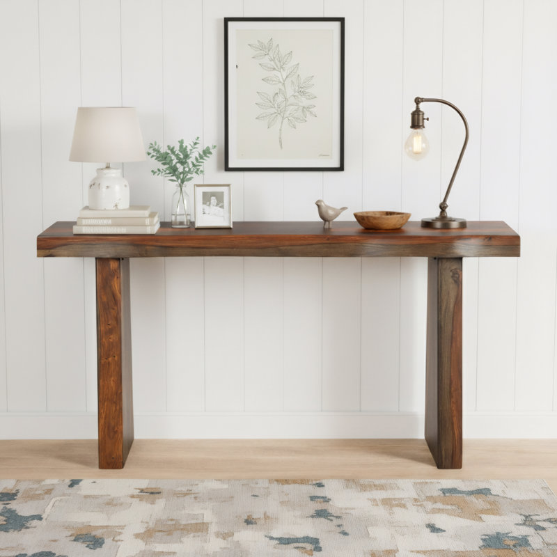 Chaliyah 60'' Solid Wood Console Table, Walnut