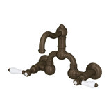 Acqui® Wall Mount Bridge Lavatory Faucet with Column Spout