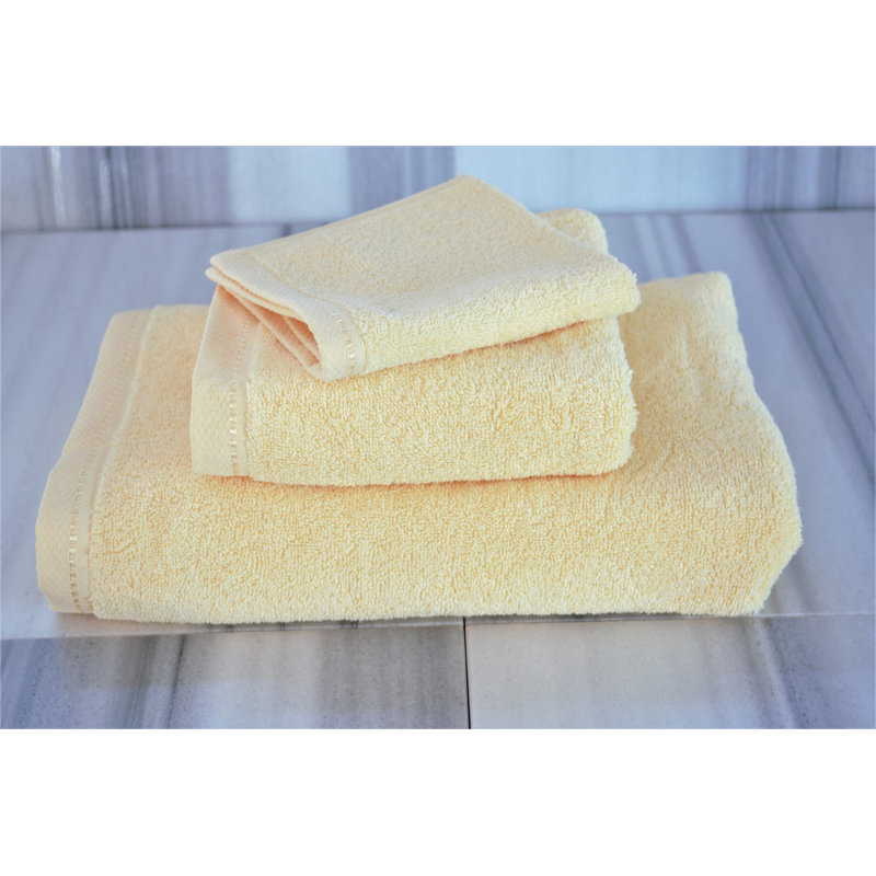 Diamond Bright - Cotton Towel Set, Travertine Yellow