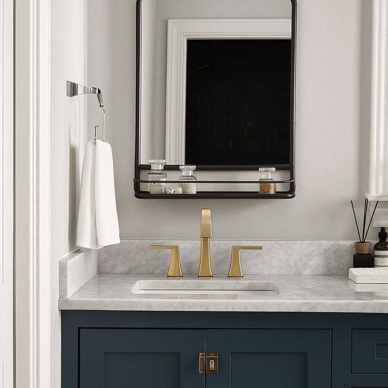 Meuble-lavabo en marbre naturel de 21 pouces Carrara