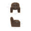 Chaise d'appoint en fausse fourrure brune Mina-2084365406