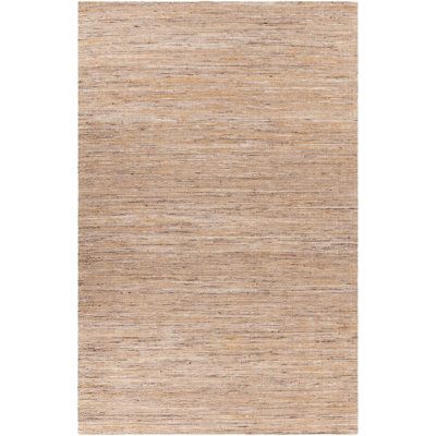 Tapis naturel texturé contemporain Kraft