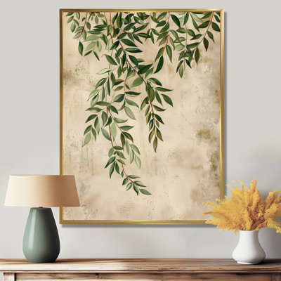 «Green Botanical Plant Vines II - Plants», reproduction d'art mural