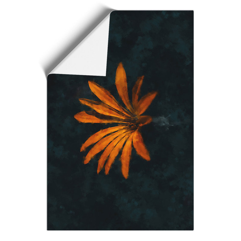 Orange Flower in Bloom Painting - Frameless Print, 42cm H x 30cm W x 0.1cm D