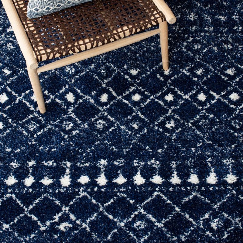Comer Fringe Shag Performance Southwestern Rug, Rectangle 5' x 7'