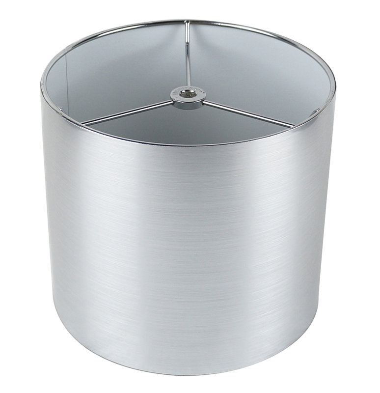 Abat-jour tambour en plastique 7 "H (araignée), Argent