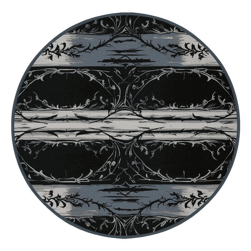 Tapis ivoire foncé, Rond 5 pi