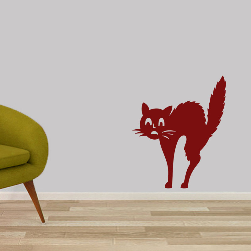 Décalcomanie murale effrayé-chat, Canneberge