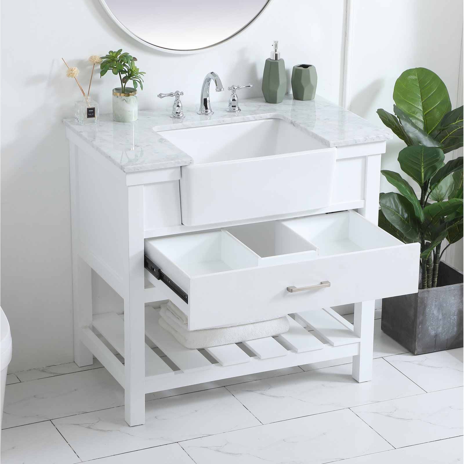Pelaghia 36'' Single Bathroom Vanity, White
