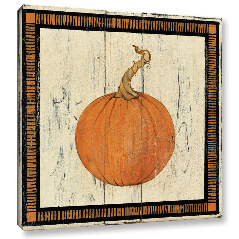 «Polka Dot Pumpkin II», reproduction d'art sur toile tendue, H 24 po x l 24 po x P 2 po