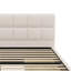 Lit tapissier moderne avec tête de lit capitonnée en bloc, lit plateforme et quatre tiroirs de rangement pratiques-133712800