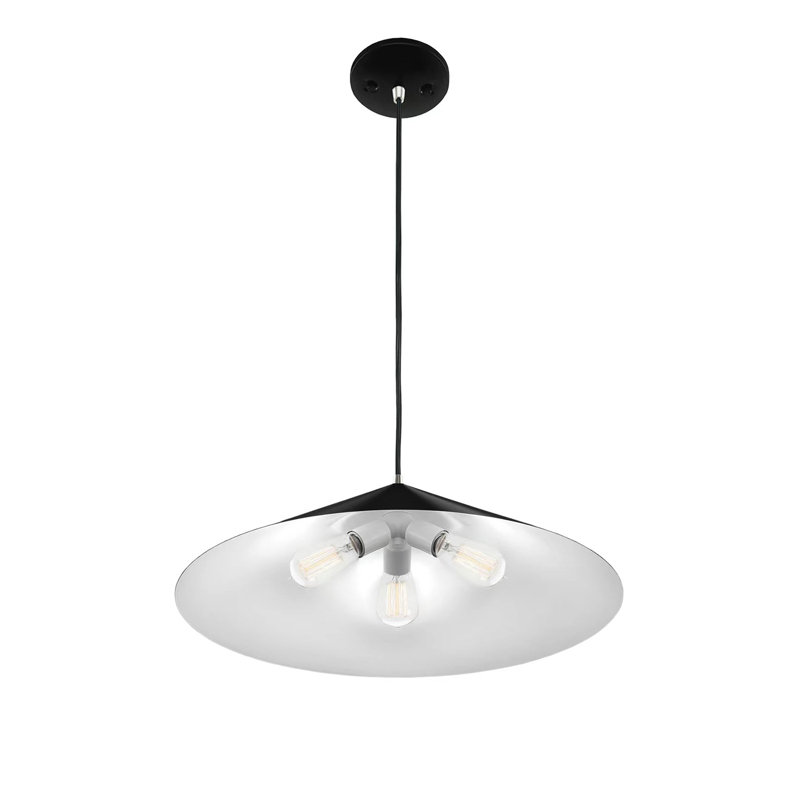 Conos Cone 3-Light Pendant - 24"L x 24"W, Matte Black