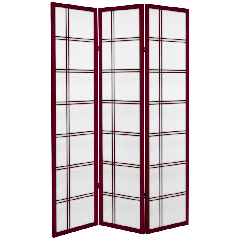 Cloison pliante en toile imprimée H 71 po Nayo, Bois de rose, 3