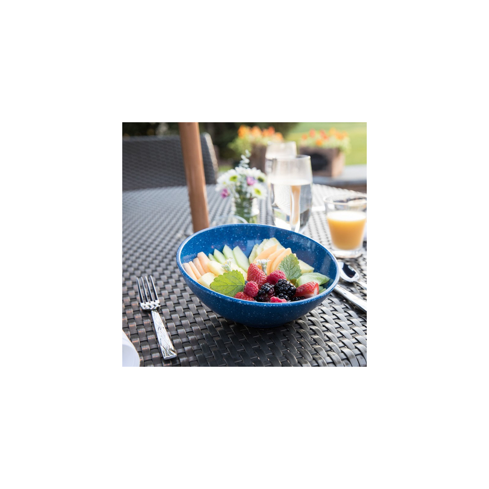 Fortessa Maskell Tilt Melamine Serving Bowl, Blue