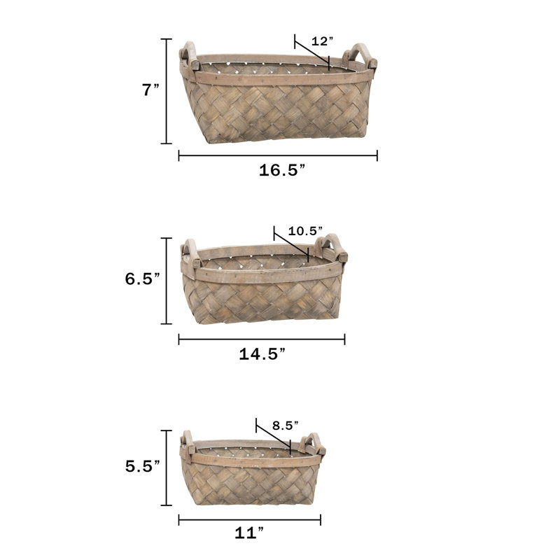 Ensemble de 3 paniers en jute