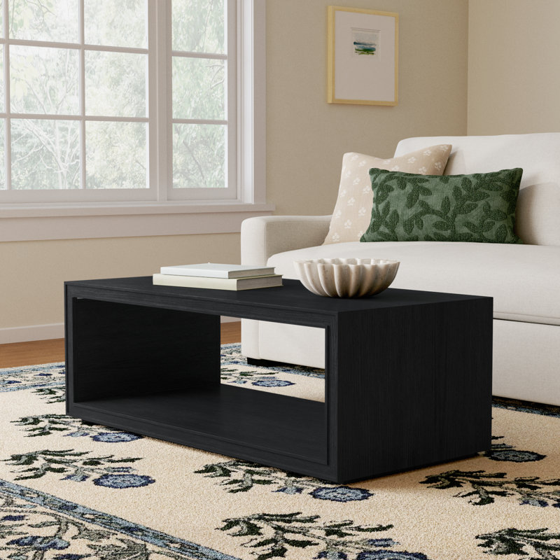 Southampton Solid Wood Top Coffee Table, Black