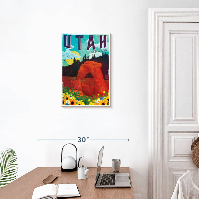 Utah The Beehive State, H 24 po x l 16 po